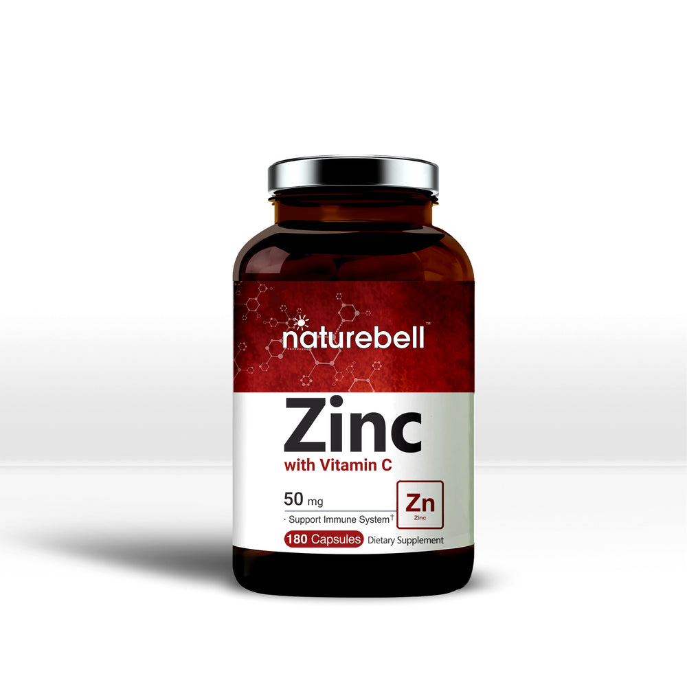 Zinc 50mg with Vitamin C, 180 Capsules