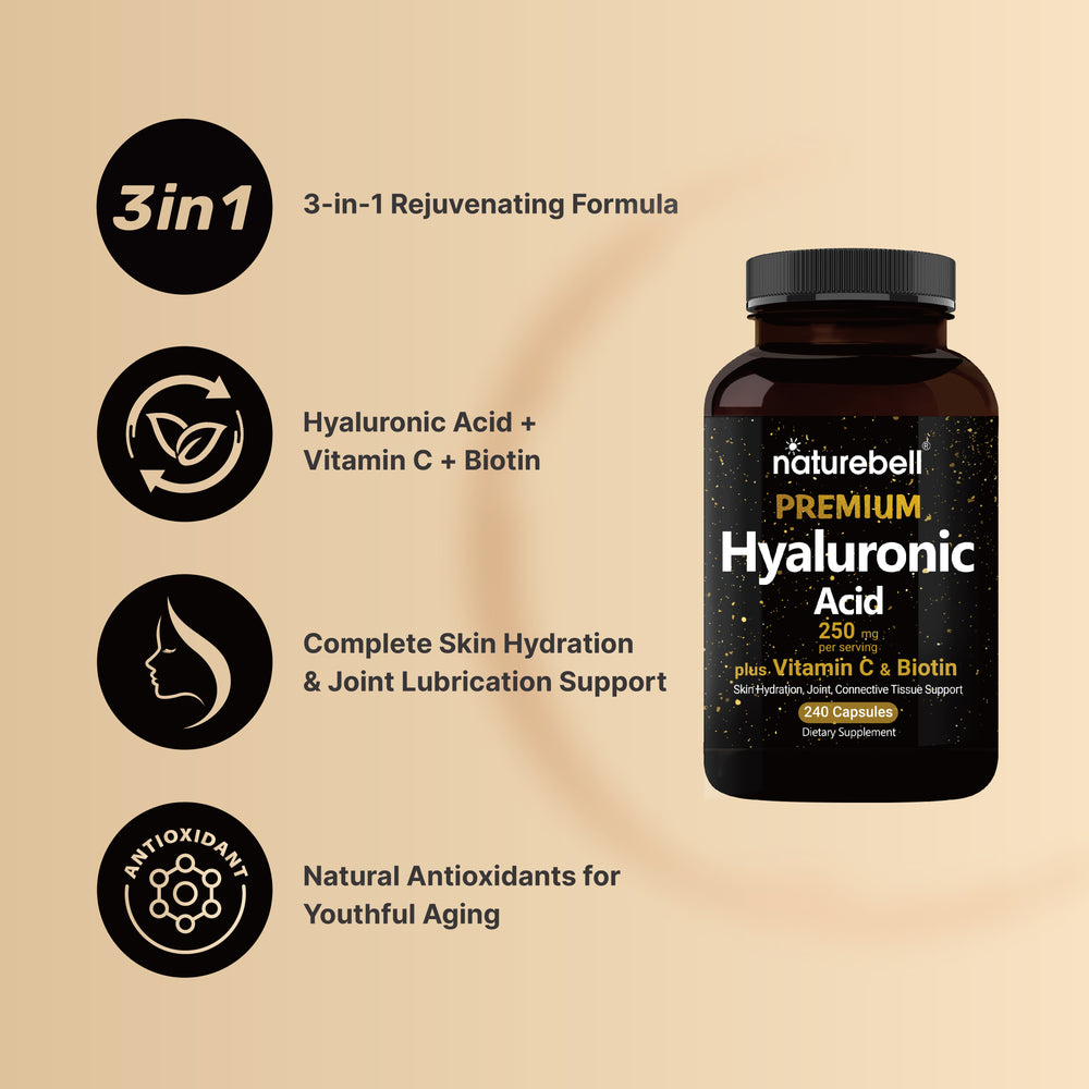 Hyaluronic Acid Supplements 250mg | 240 Capsules,