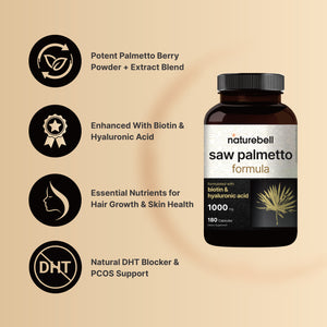 Saw Palmetto Supplement 1000mg , 180 Capsule