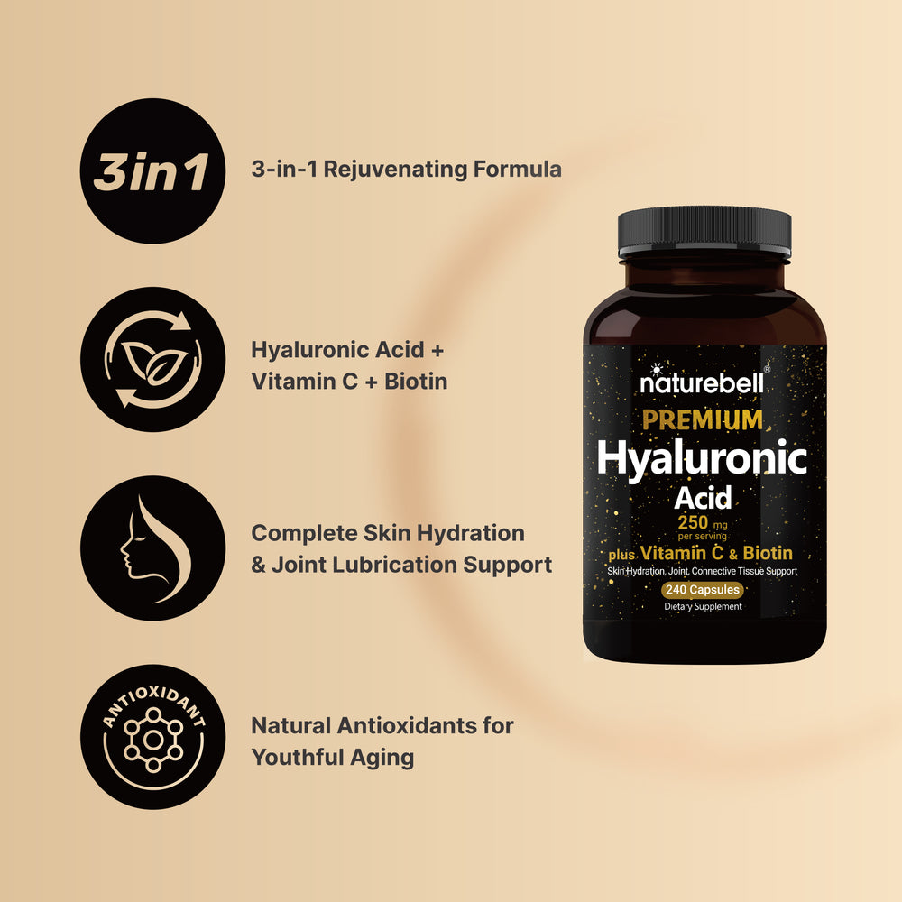 2 Pack Premium Hyaluronic Acid Plus Vitamin C 480 capsules