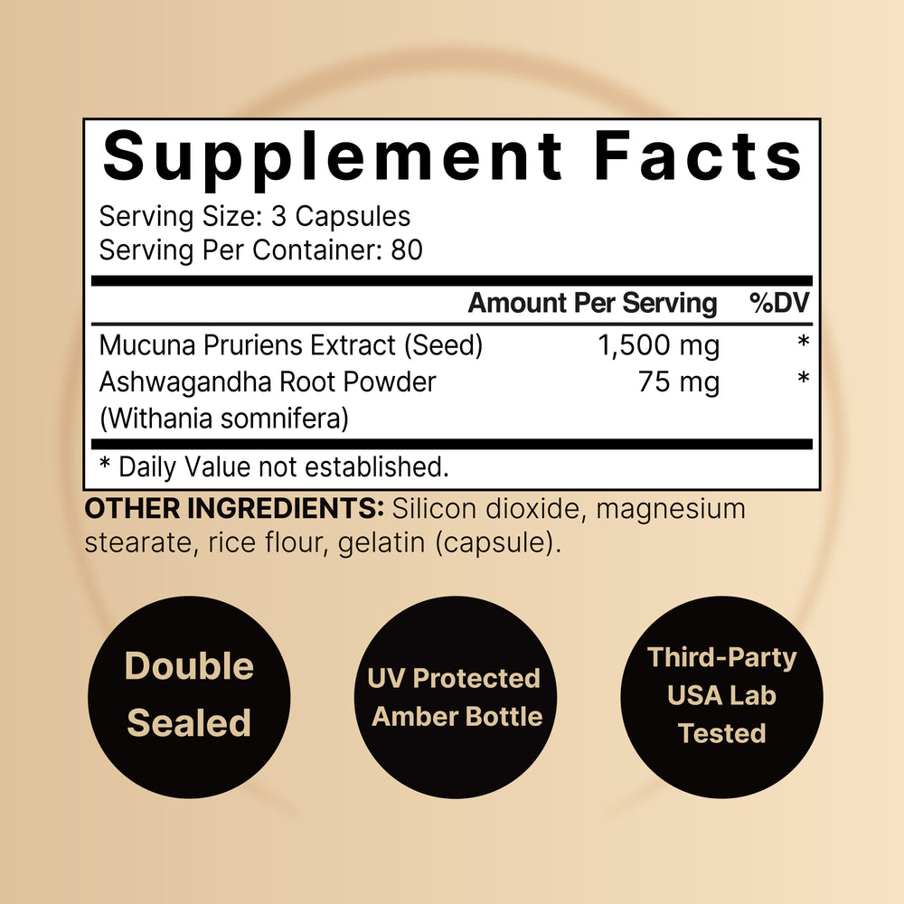 2 Pack Mucuna Pruriens Capsules